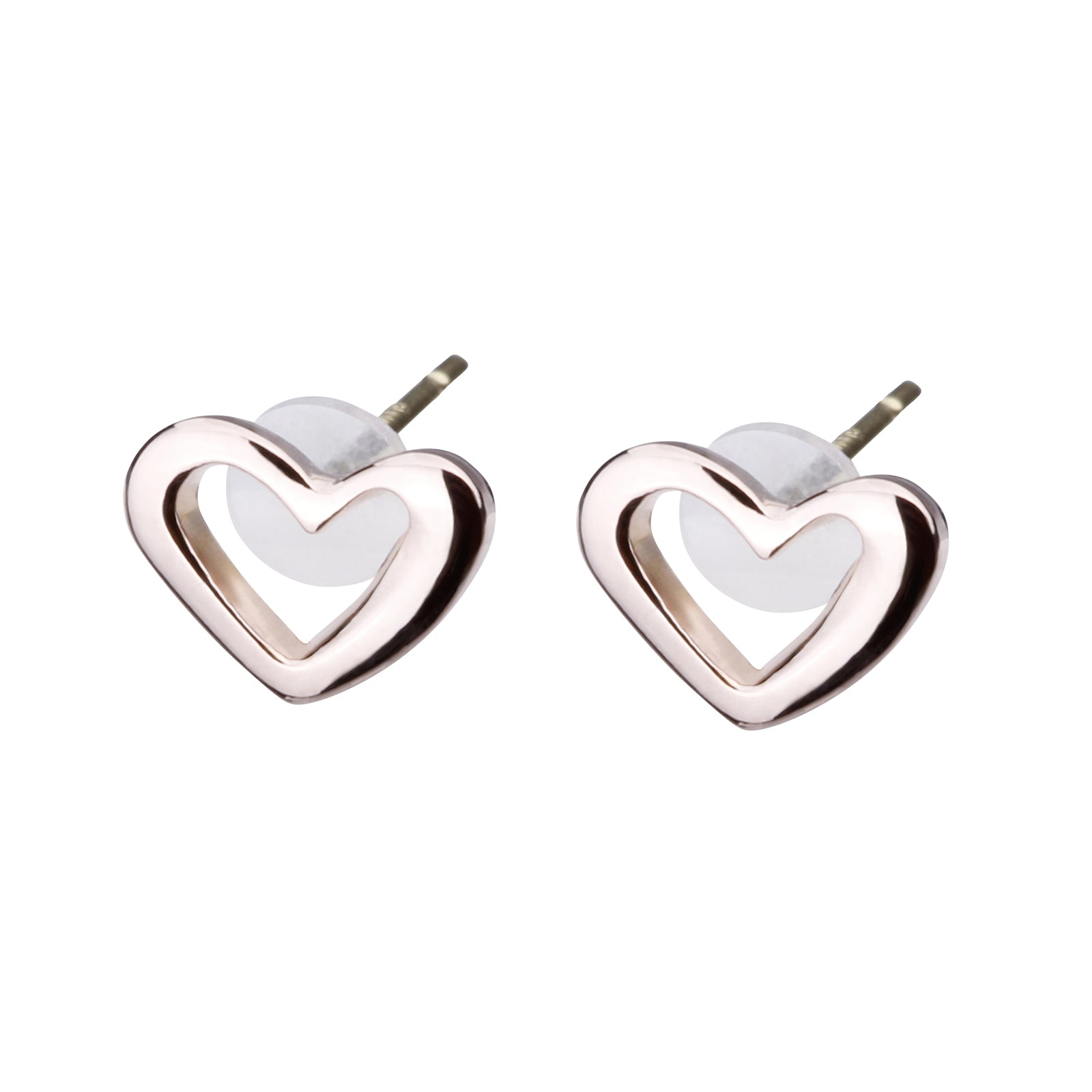 K18post オープンハートピアス