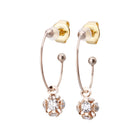 K18post ロンデルボールフープピアス