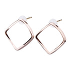 K18post スクエアフレームピアス