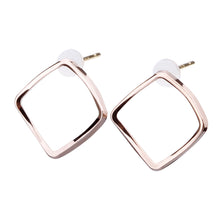 K18post スクエアフレームピアス