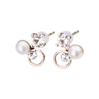 K18post パール＆ビジューピアス