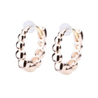 K18post ラウンドボールフープピアス