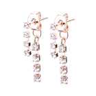 ラインストーンバックキャッチピアス