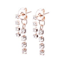 ラインストーンバックキャッチピアス