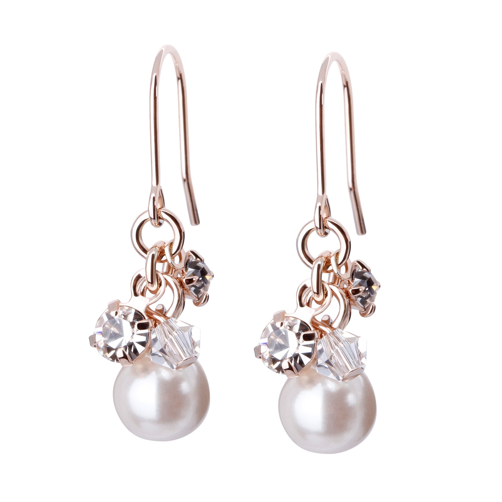 パール＆ビジューフックピアス