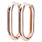 K18post オーバルラウンドフープピアス