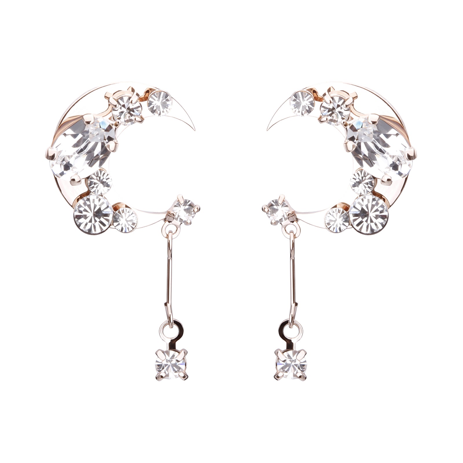 Preciosa Crystal クレセントピアス