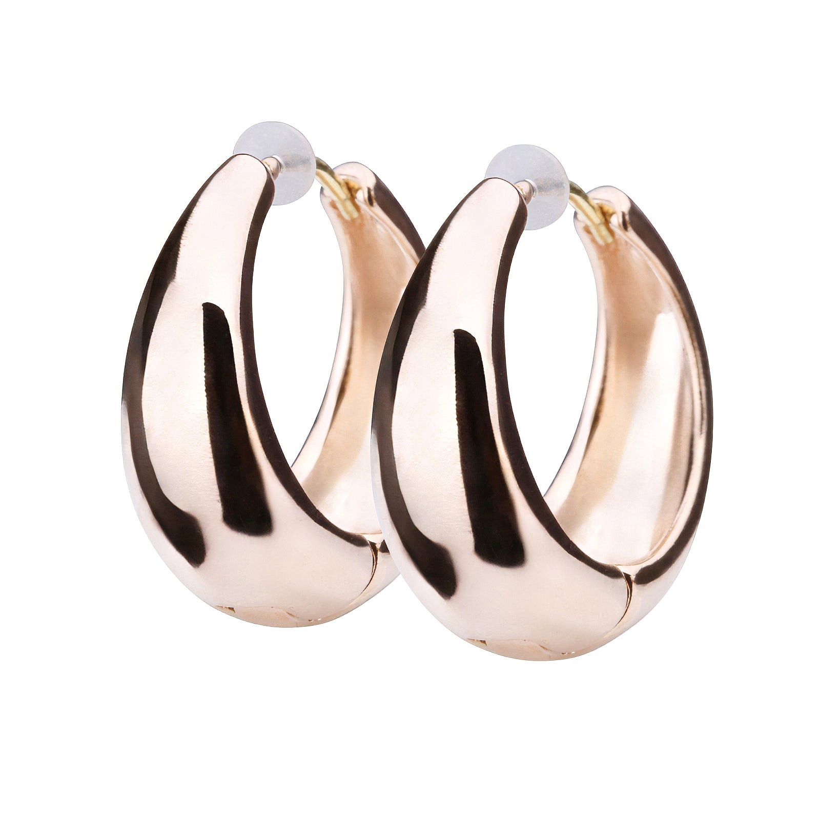 K18post ドロップフープピアス ラージ