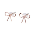 Pt900post ハンドメイドリボンピアス