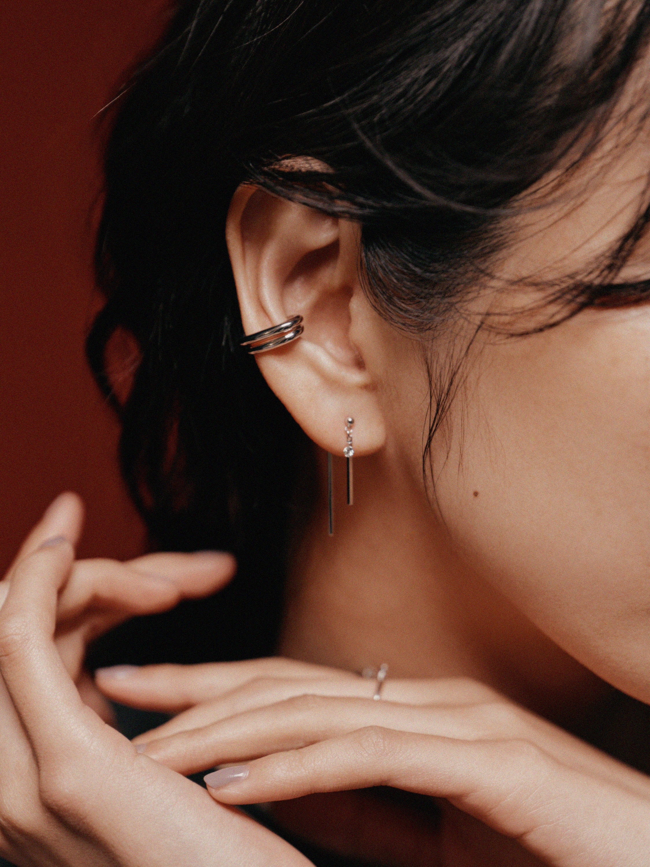 Pt900post スティックバックキャッチピアス