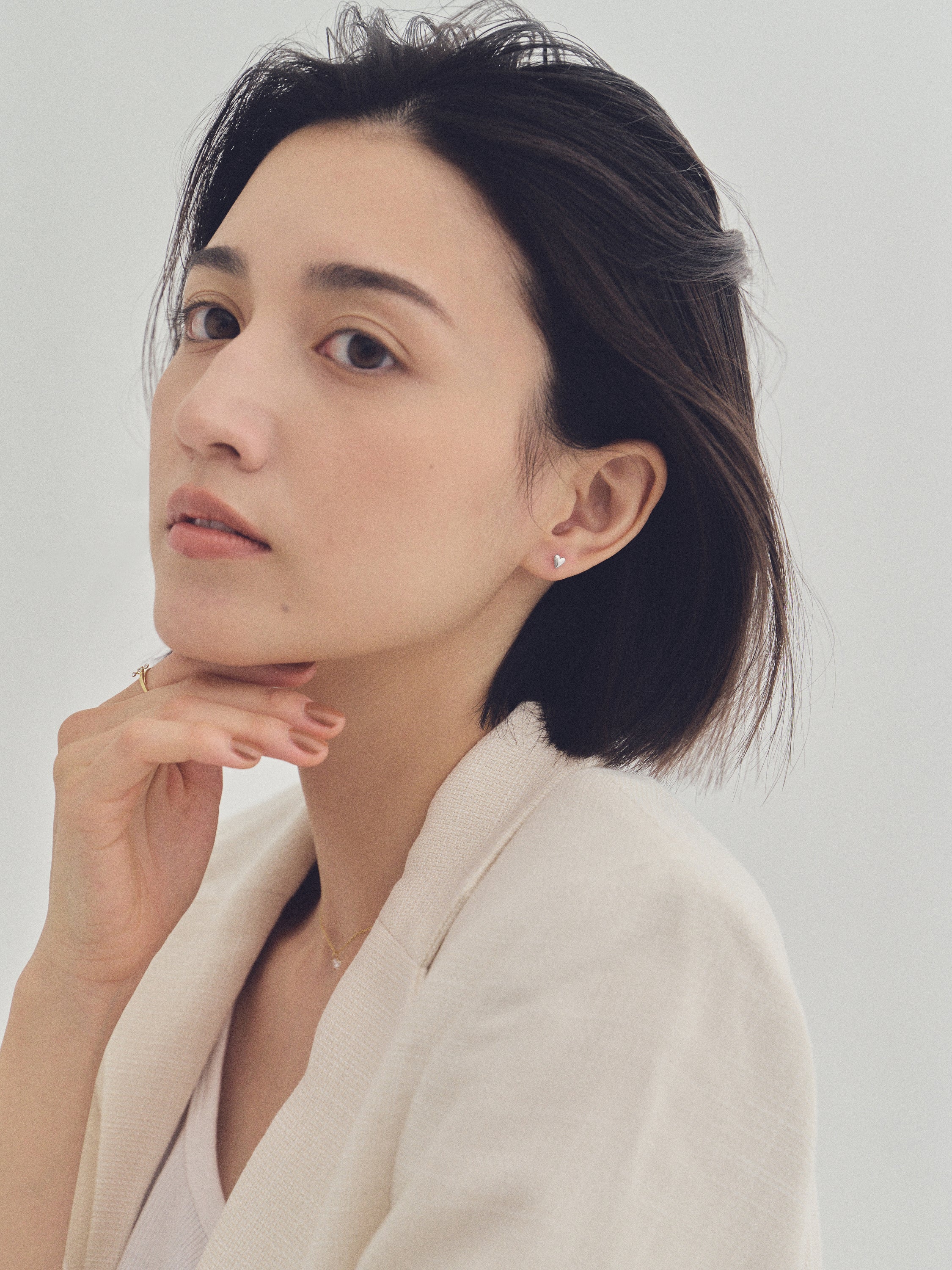 Pt900post プチハートピアス