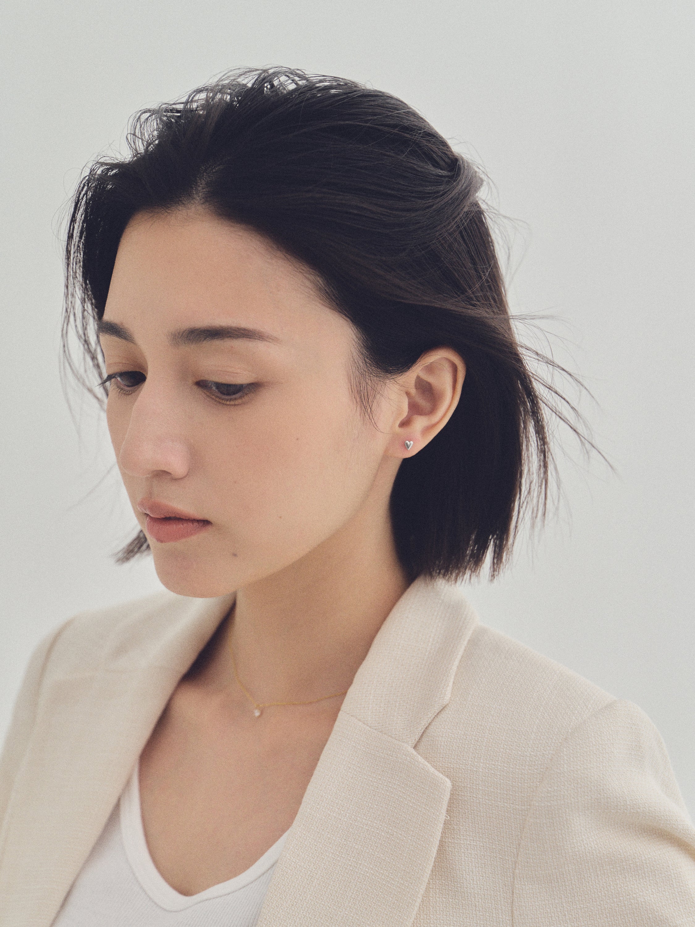 Pt900post プチハートピアス