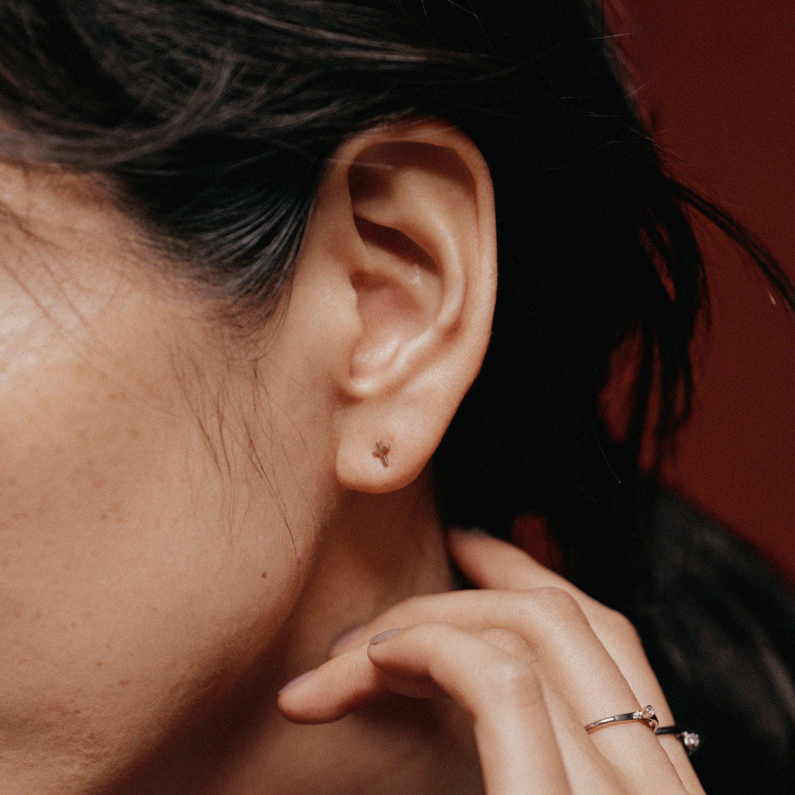 Pt900post クロスピアス