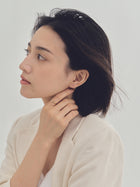 Pt900post ハンドメイドリボンピアス