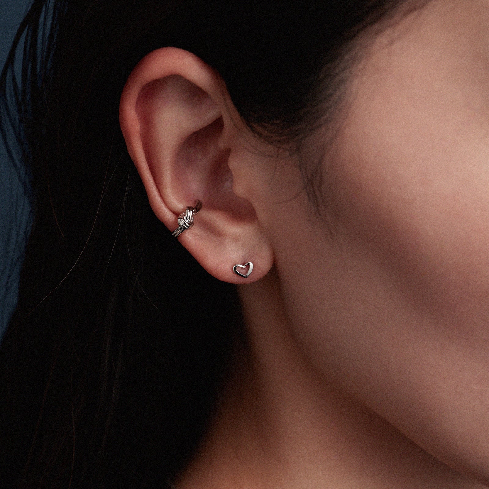 Pt900post オープンハートピアス