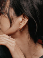 Pt900post プレーンフープピアス