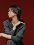 Pt900post ツイステッドフープピアス