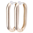 Pt900post オーバルフープピアス