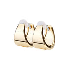 Pt900post フラットドロップフープピアス