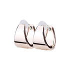 Pt900post フラットドロップフープピアス