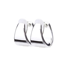 Pt900post フラットドロップフープピアス