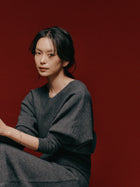 Pt900post スクエアフープピアス