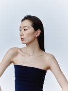 Pt900post プレーンフープピアス スモール