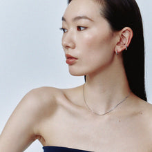 Pt900post プレーンフープピアス スモール