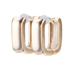 Pt900post スクエアフープピアス