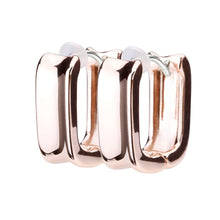 Pt900post スクエアフープピアス