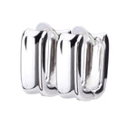 Pt900post スクエアフープピアス