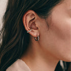 Pt900post フラットラウンドフープピアス