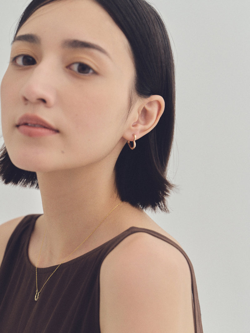 Pt900post ハートフープピアス