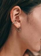 Pt900post ハートフープピアス