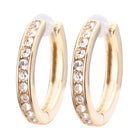 Pt900post ビジューフープピアス ラウンド/ヘキサゴン