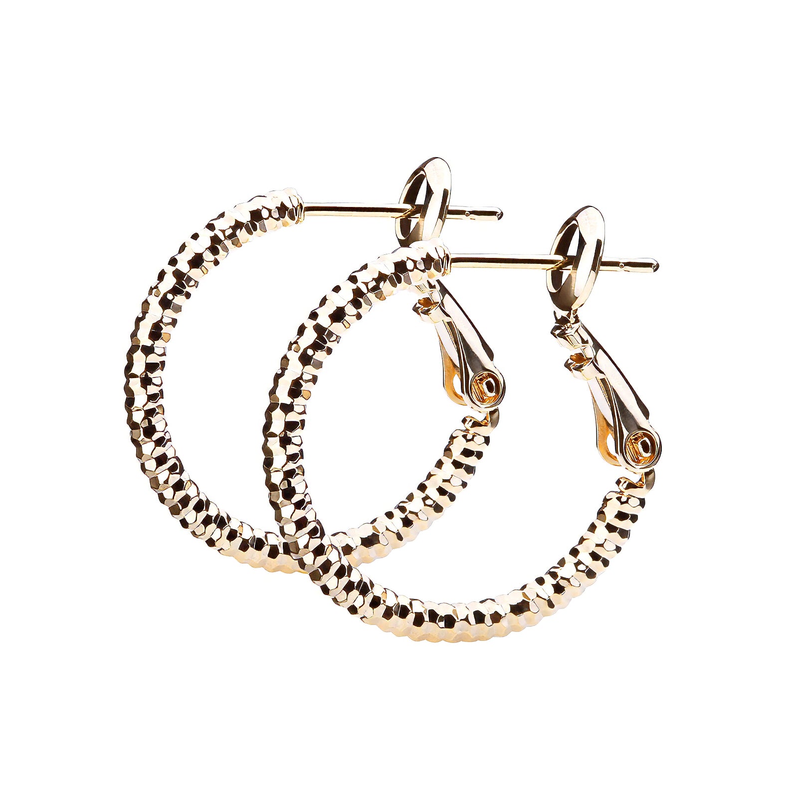 3サイズ×3コーティング テクスチャーフープピアス