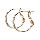 3サイズ×3コーティング プレーンフープピアス