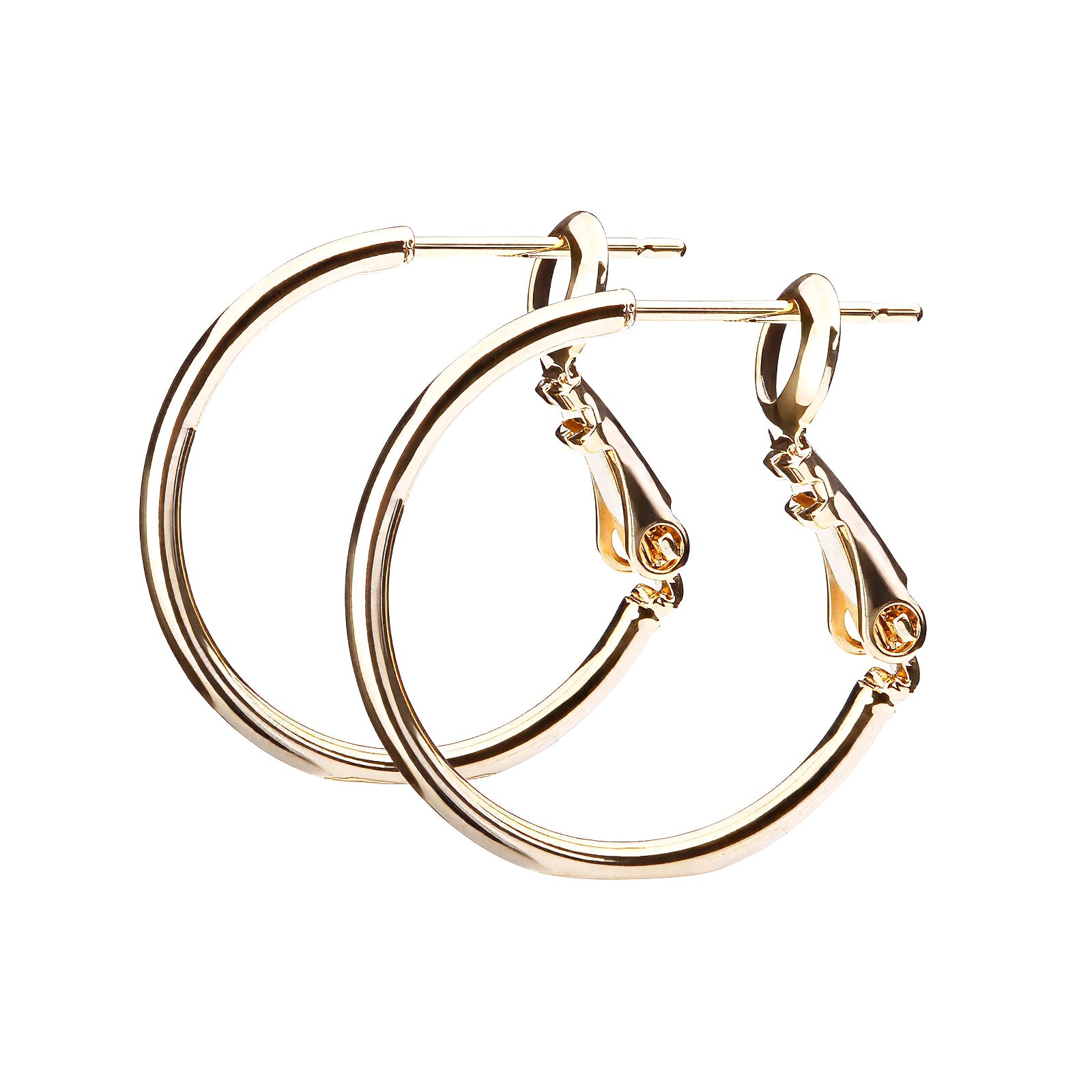 3サイズ×3コーティング プレーンフープピアス