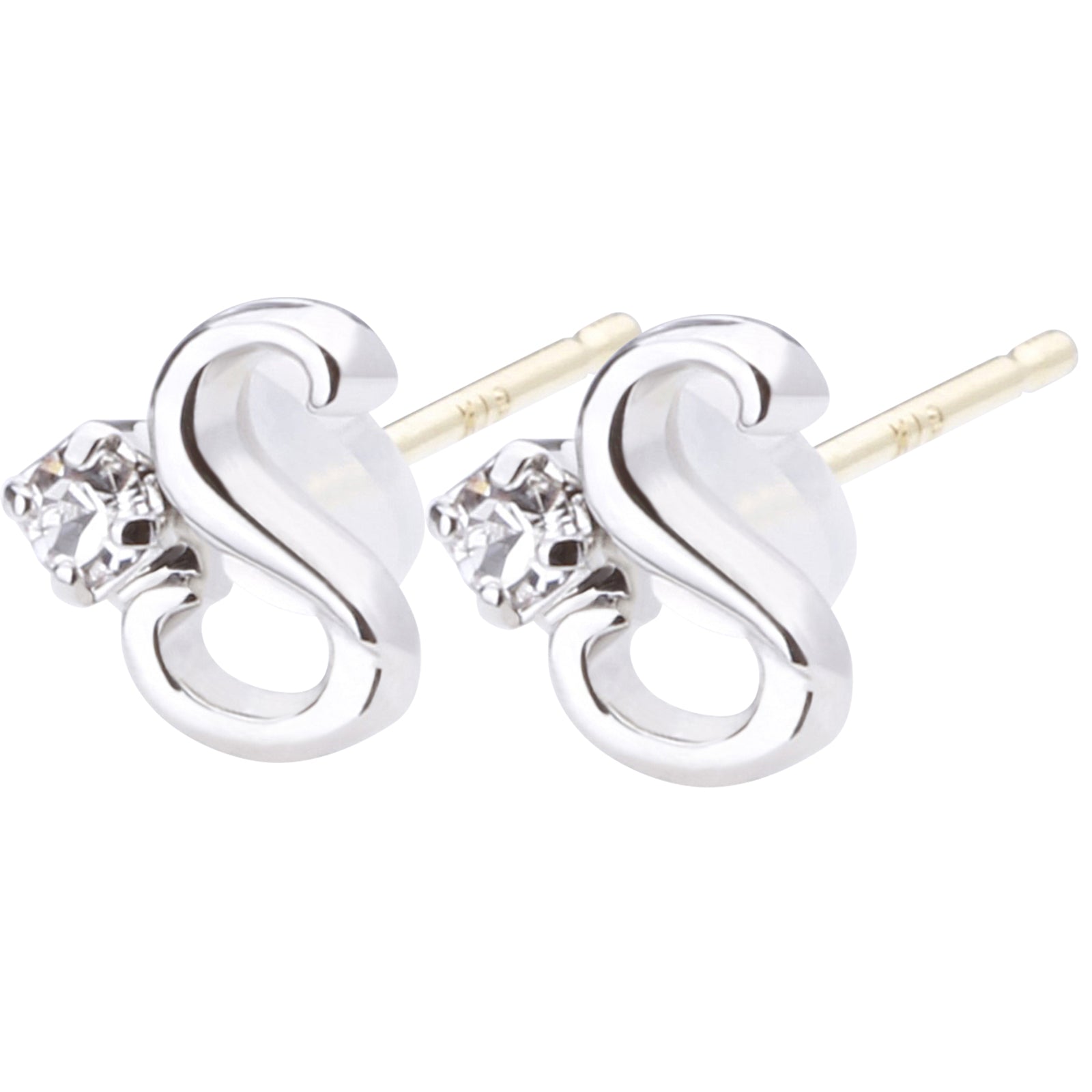 K18post イニシャルピアス