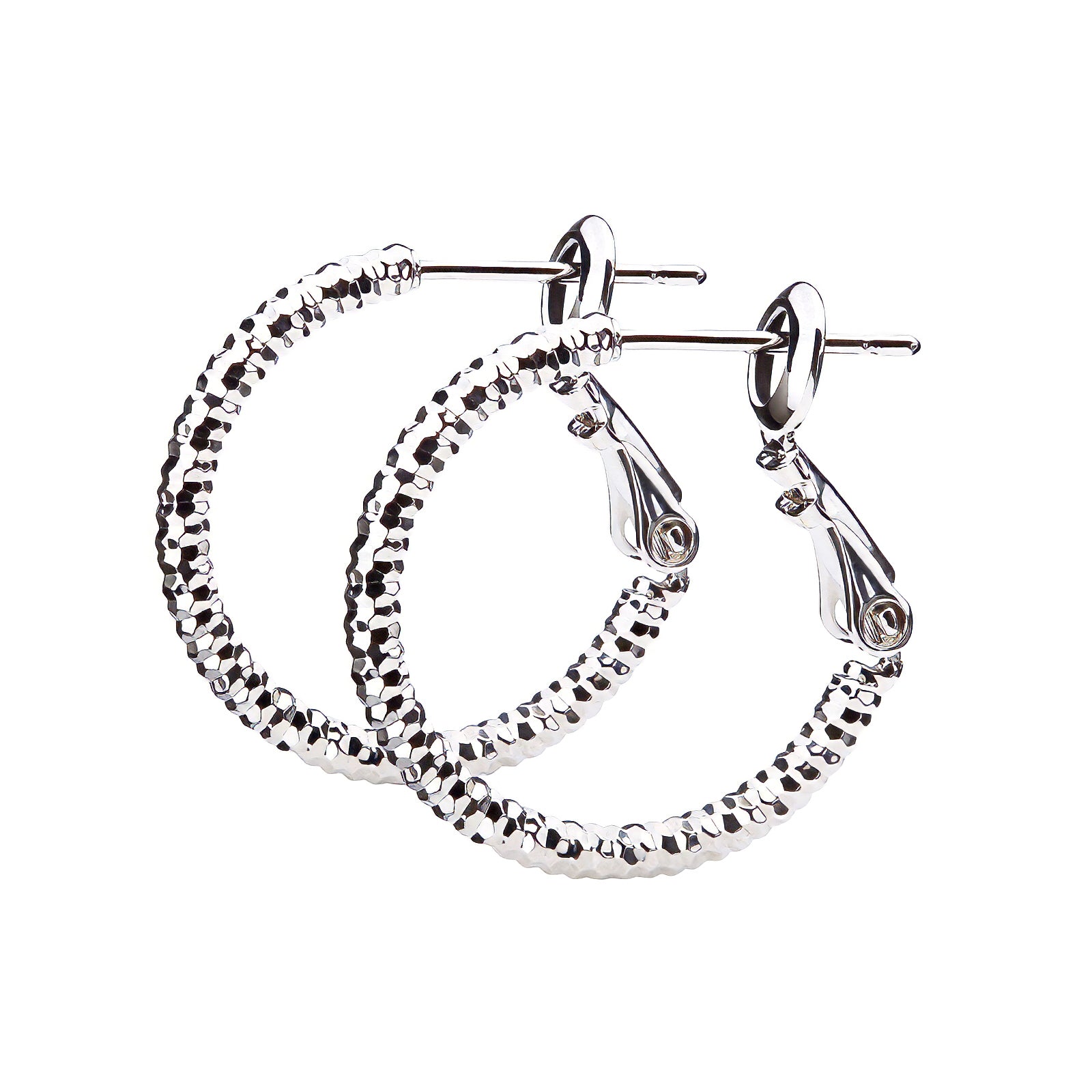 3サイズ×3コーティング テクスチャーフープピアス