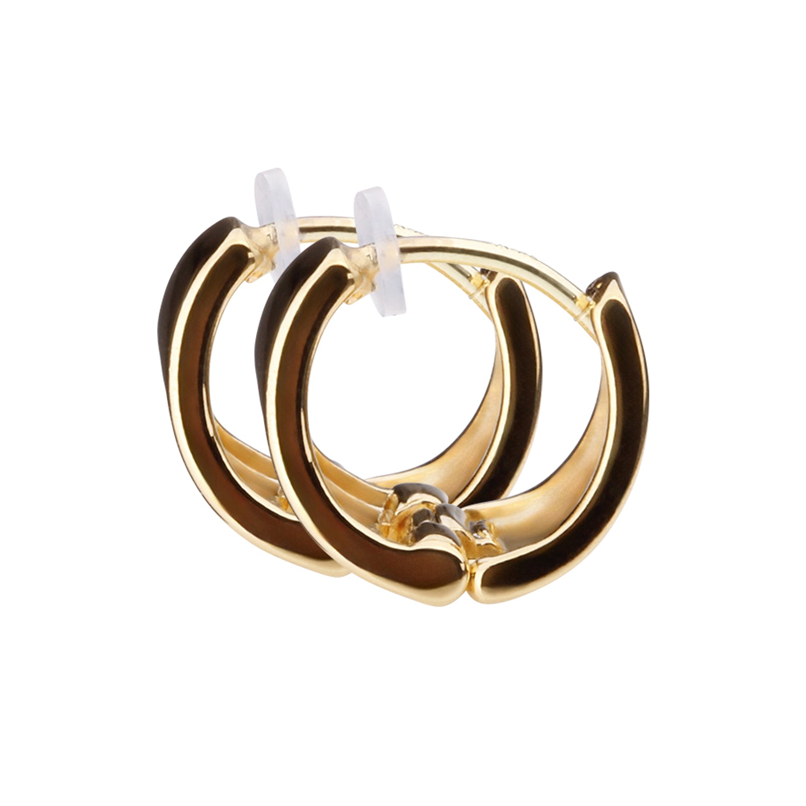 K18post ドロップラウンドフープピアス