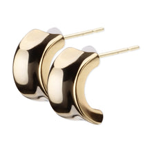 K18post クラフトハーフラウンドピアス