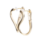 K18post ツイステッドフープピアス