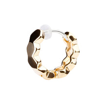 Pt900post ヘキサゴンフープピアス