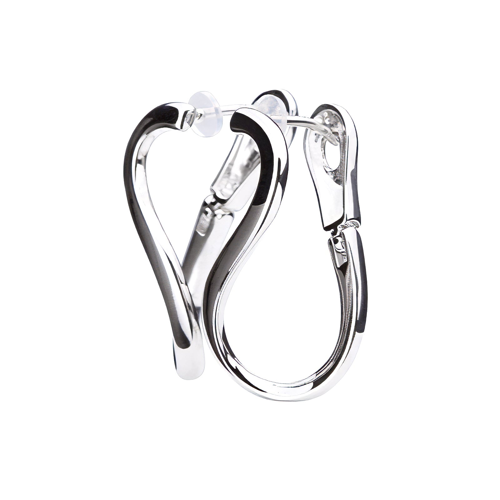 Pt900post ツイステッドフープピアス