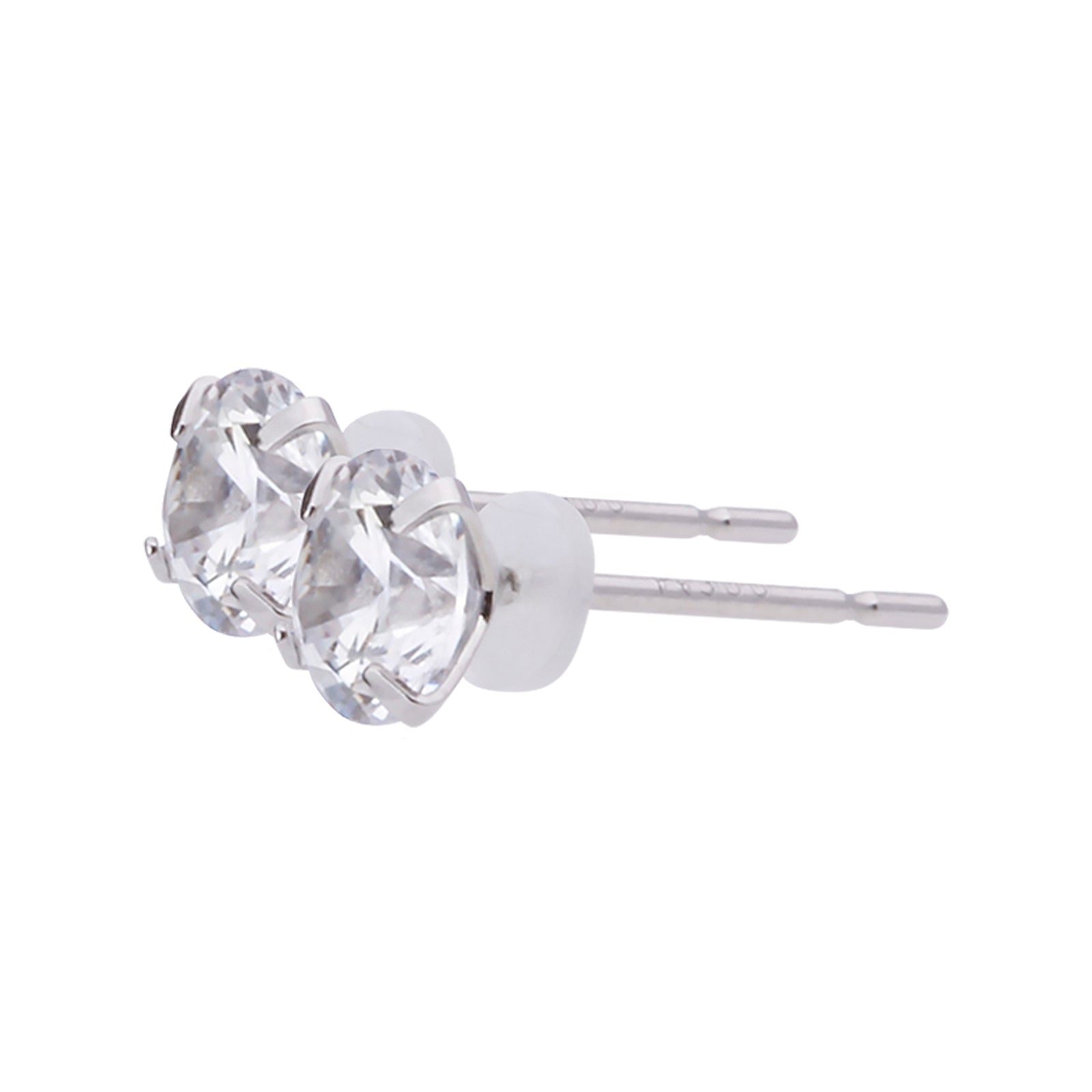 Pt900post キュービックピアス 4サイズ