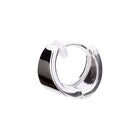 Pt900post フラットドロップフープピアス