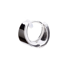 Pt900post フラットドロップフープピアス