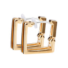 Pt900post スクエアフープピアス