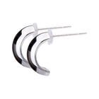 Pt900post ハーフラウンドピアス